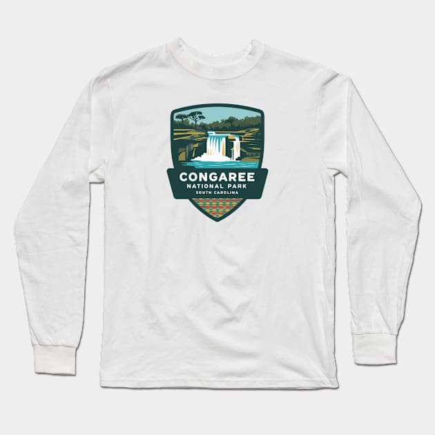 Congaree National Park Waterfalls Long Sleeve T-Shirt by Perspektiva